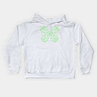 Paisley Pastel Green Butterfly Kids Hoodie